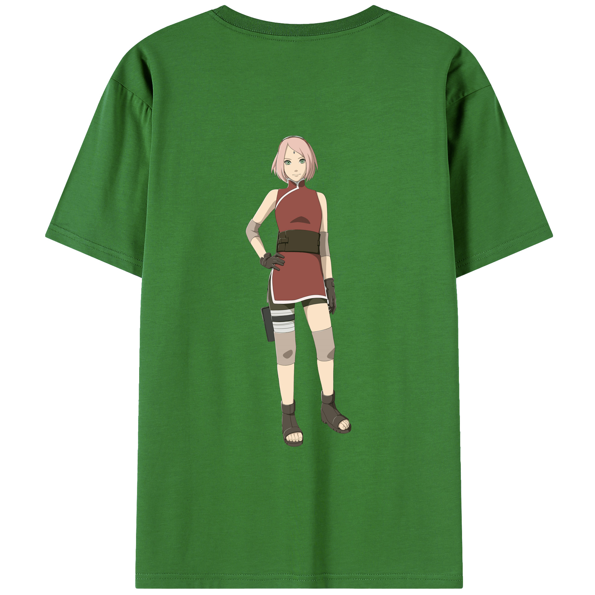 （画像用） NARUTO -ナルト- 春野サクラ Haruno Sakura レディース半袖Tシャツ(バックプリント)